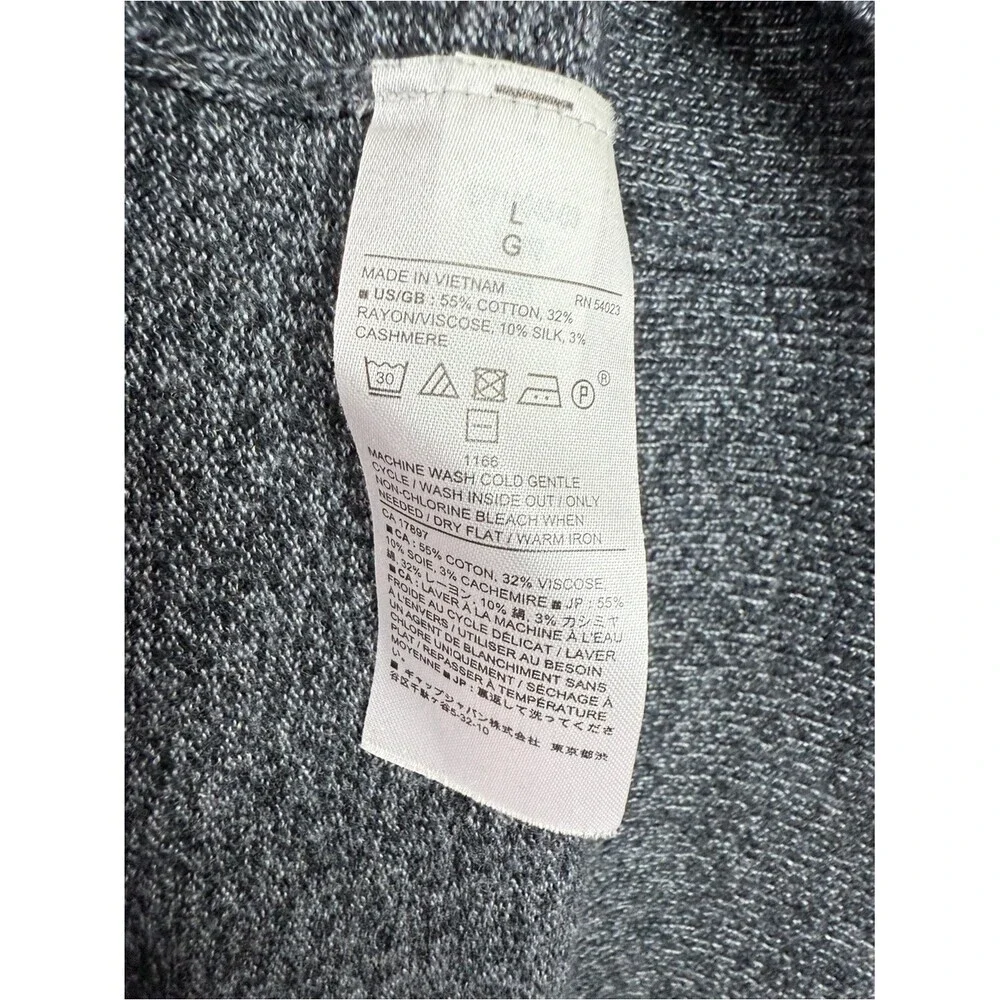 Banana Republic Men’s Heather Gray Crewneck Sweater premium luxe yarn